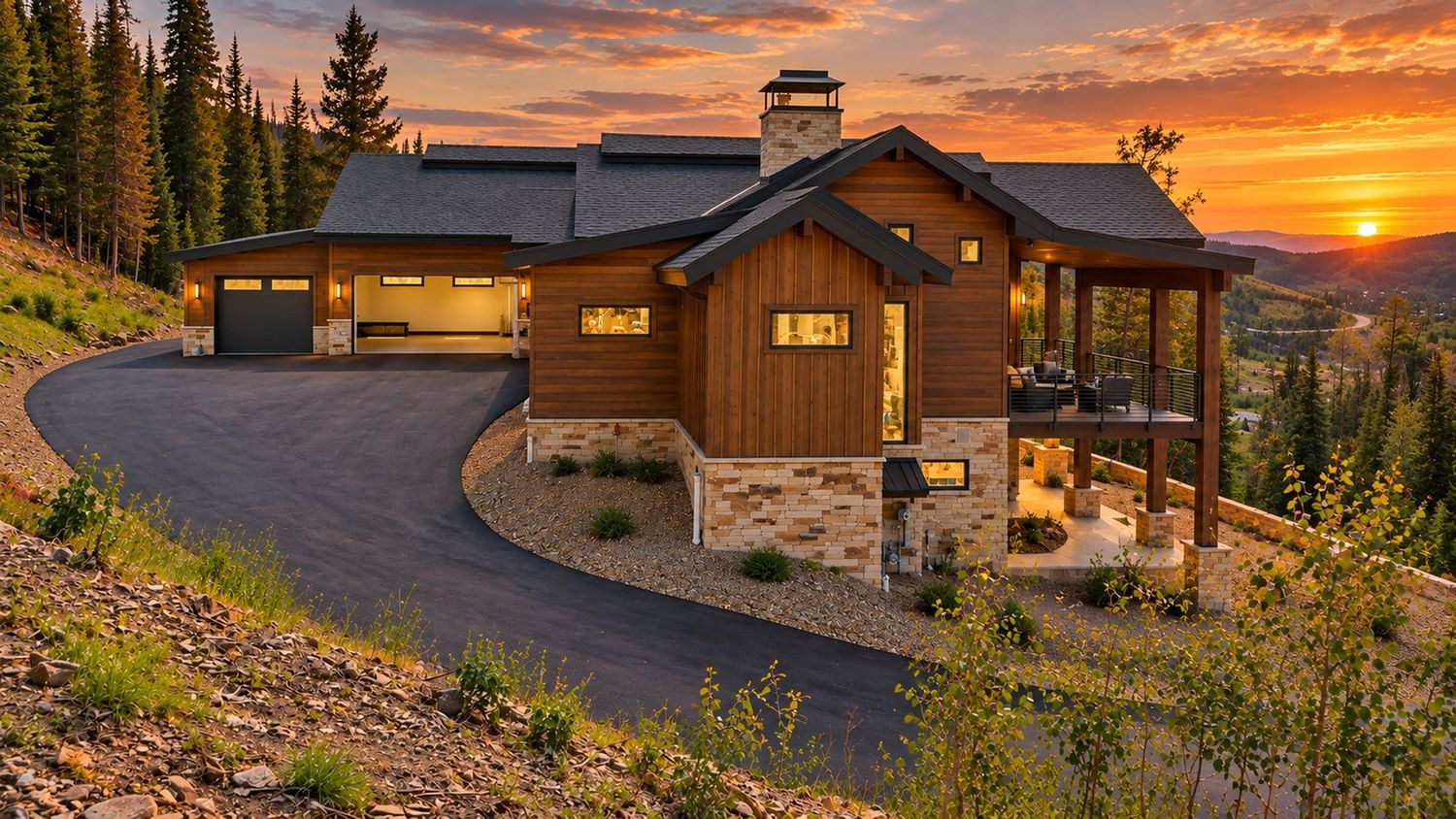 1036 E Steam Engine Drive at sunset — the 2026 Festival of Homes entry by Jacobs Construction