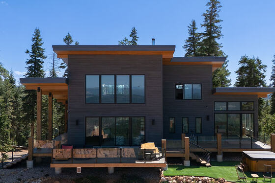 Cedar Mountain Modern — rear elevation on the rim