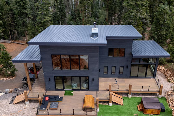 Deck and lawn from above