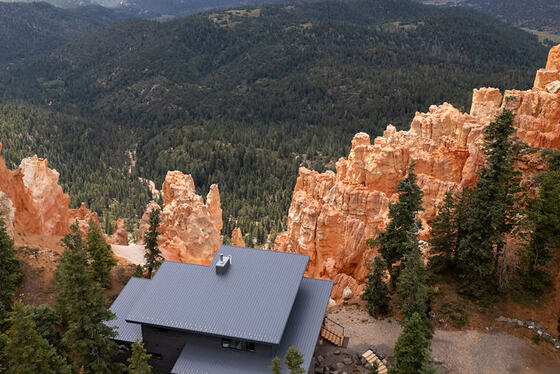 Canyon and house from the air