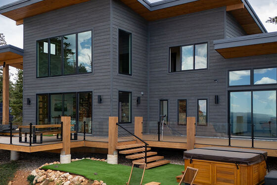 Deck and hot tub