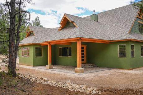 Covered patio on the back side