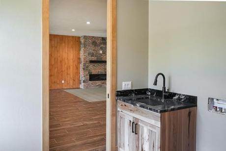 Laundry with a granite sink