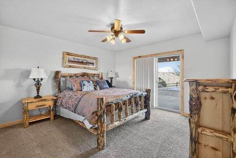A bedroom that opens outside
