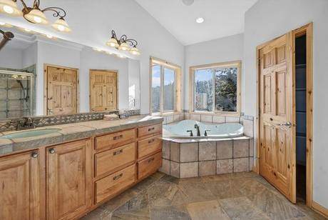 Primary bath and the corner tub