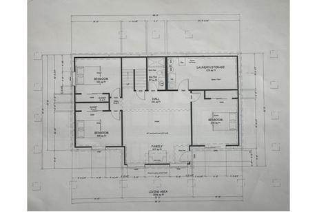 Lower floor plan &mdash; 1,396 sq ft