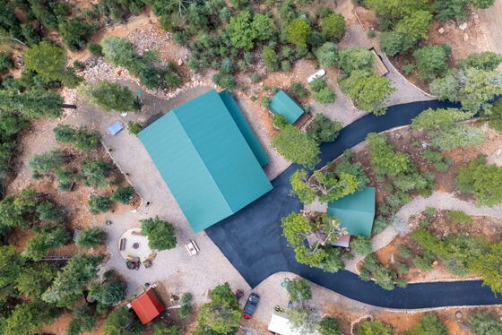 The property from directly above