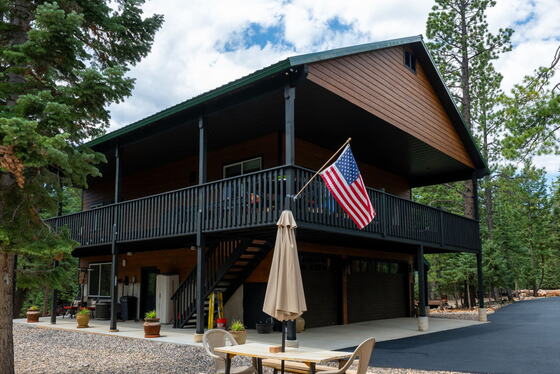 The deck and the picnic area
