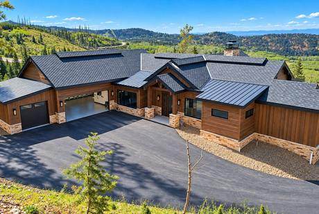 The drive and the garage wing from above