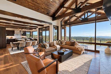 Great room under the trusses