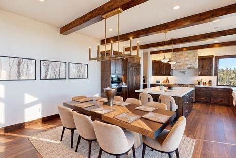 Dining, kitchen, and the valley
