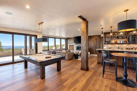 Billiards, bar, and the long room