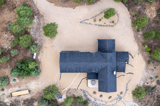 The site from directly above