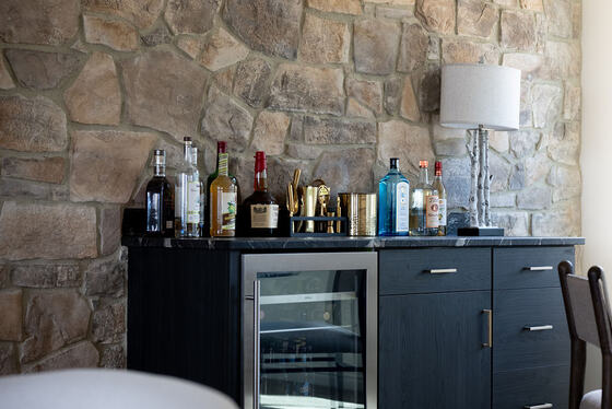 The wet bar