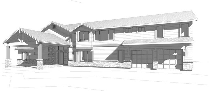 The Timber &mdash; architectural elevation