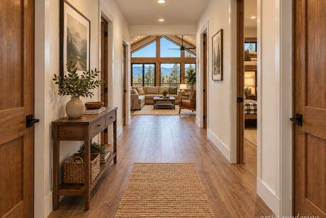 Down the hall to the window wall — artist's rendering of The Pine