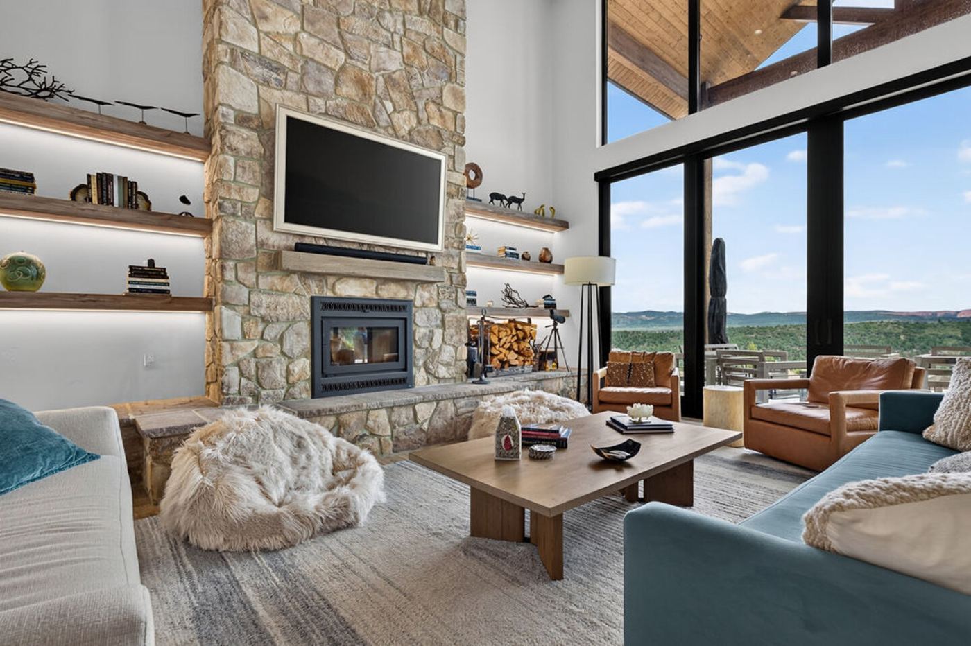 Great room and hearth of the Timber build